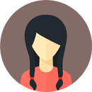 Flat faces icons circle woman 1